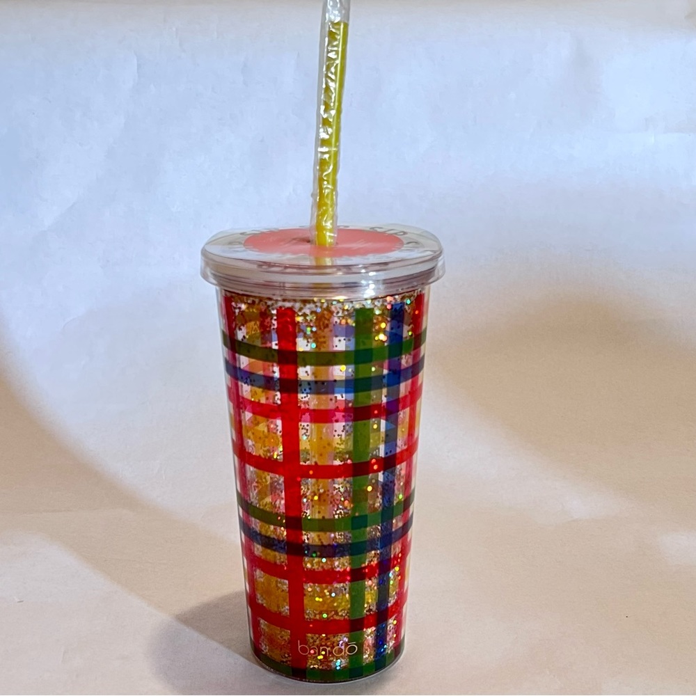 Ban.Do Deluxe Sip Sip Tumbler with Straw-Block Party 20 oz